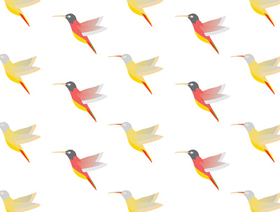 humming-bird pattern design graphic illustration minimal pattern vector
