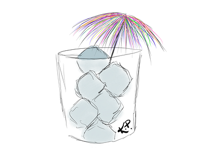 "Freeze" artyfartsydreamdrops drink freeze glass glassy icecubes illustraion kristin pater summer