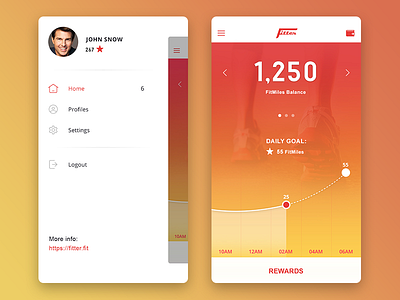 Fitness Application Design app applicaiton application fitness menu mobile run sport tracking ui ux