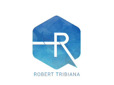 Robert Tribiana flat logo logo modern polygon design robert tribiana slick