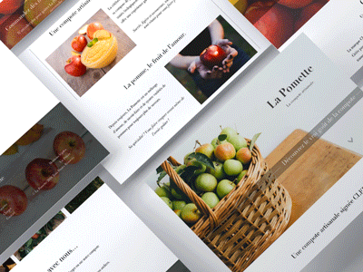 La Pomette website apple brand compote fruit fruity gif mock up model photos stewed fruit webdesign