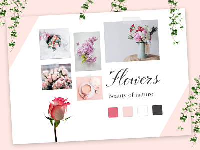 Inspiration moodboard 🌸 beauty board bouquet card colors design floral flowers font fresh girly inspiration moodboard nature pink plant rose white whiteboard