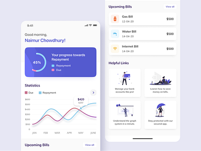 Utility Bill Management App Concept