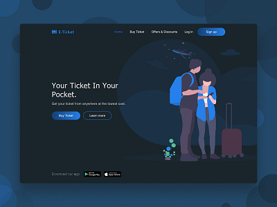 Dark Webpage Concept clean color concept daily ui design header illustration ui ux web