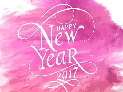New Year 2017 clean mockup greetings minimal design new year visual design