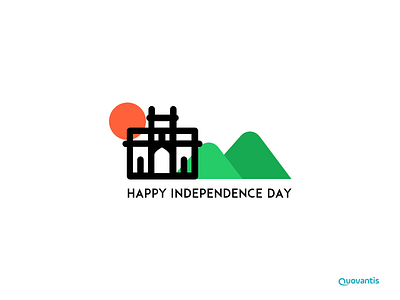 Happy Independence Day celebrating clean design cultural delhi fabulous independence day india mangesh minimalistic mountain quovantis red fort