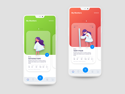 Air quality index concept app #04 airqualityindex app branding character design flat illustration ios minimal mobile modern nature ui ux