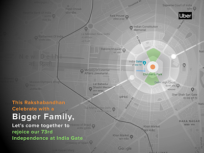 Happy Independence Day! celebration conceptual creative design designinspiration graphicdesign indiagate map rakshabandhan uber