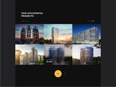 Real estate landing page concept design flat minimal typography ui web website