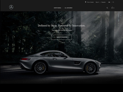 MERCEDES Benz Canada Experience design direction. ui web design