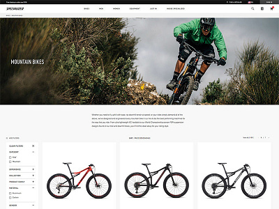 Specialized Product Listing Page