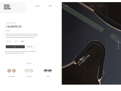 Retro Super Future Lookbook design direction ui web design