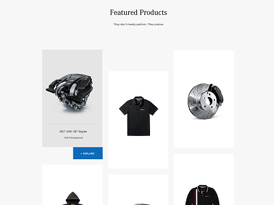 Featured Product Grid Mercedes Benz design direction. ui web design