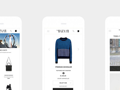 Shop Bazaar Responsive design direction ui web design