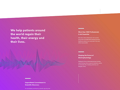Medical Device Brand Page Concept design direction ui web design