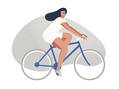 Biking biking editorial illustration girl grain health illustration landing page photoshop sport vector