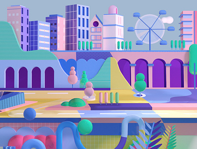 3D city illustration