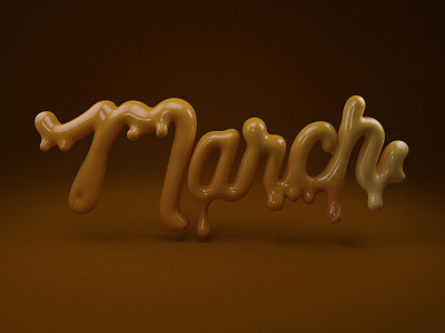 March/Yummy Calendar 3d illustration c4d modelling zbrush