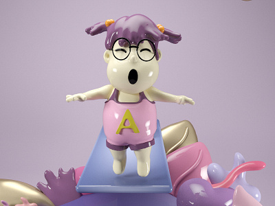 Arale Noramaki's world 3d illustration c4d modelling zbrush