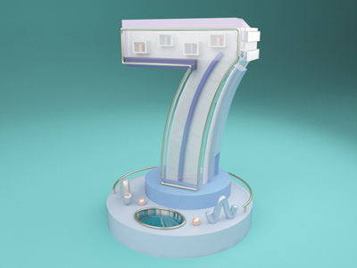 7 Fr 36daysoftype 3d illustration buildings c4d modelling