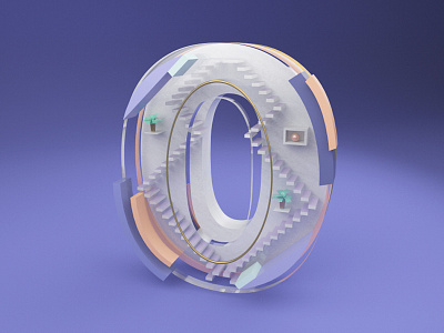 0/Numerology Buildings 36daysoftype 3d illustration buildings c4d modelling