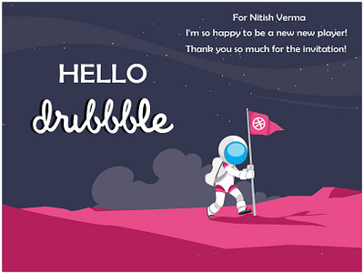 Hello dribbble! hello dribbble invitation invite