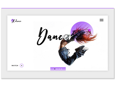 Dancer - home page dance dancer design designer homepage homepage design web design web designer