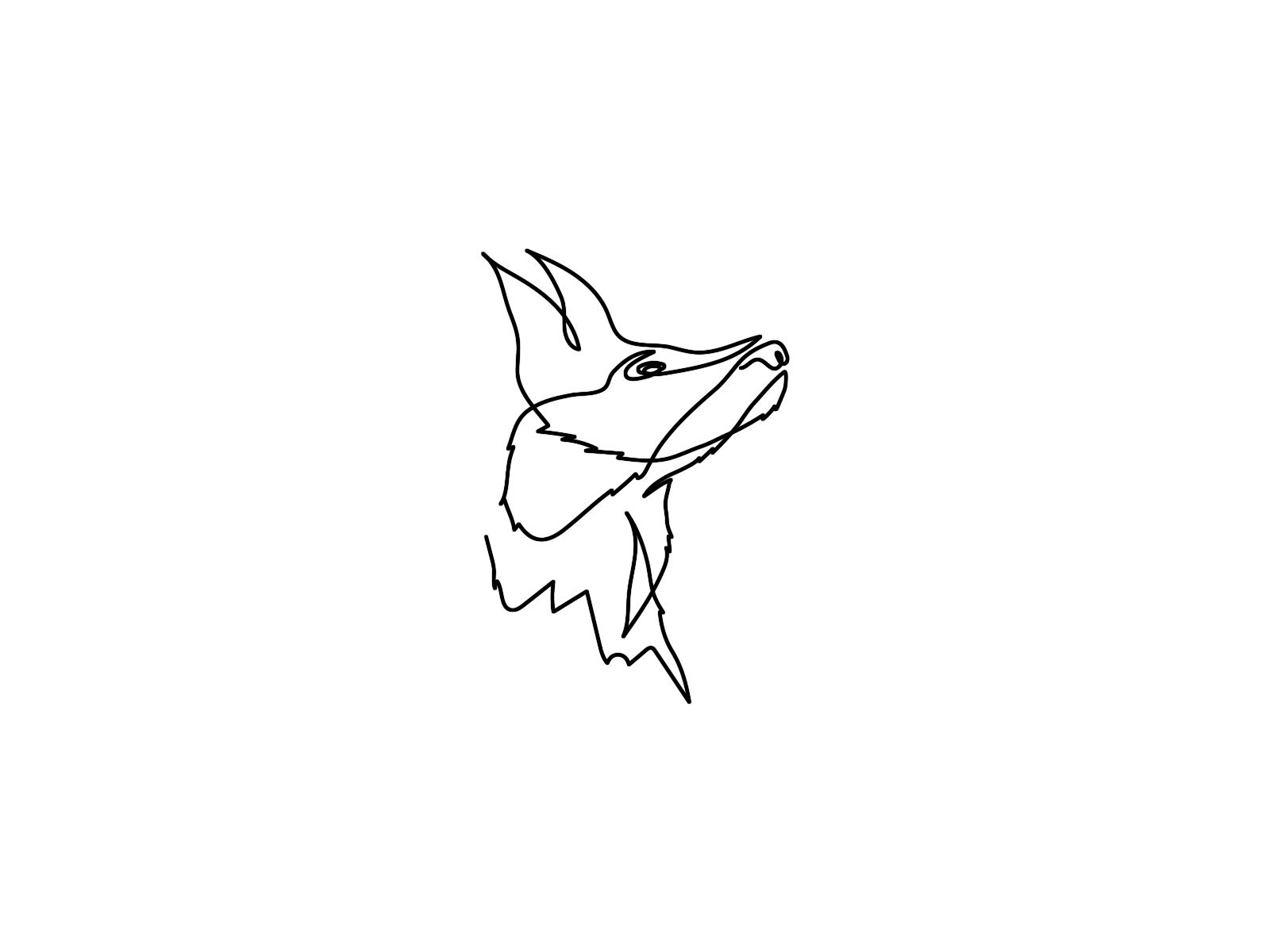 Howl aftereffect animation art beautiful branding design dog draw drawing graphic design illustration illustrator line lines logo minimal motion oneline vector wolf