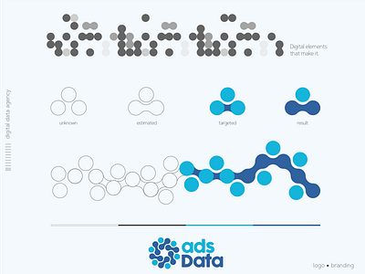 adsdata | digital data agency branding design flat icon illustrator logo minimal social media type typography