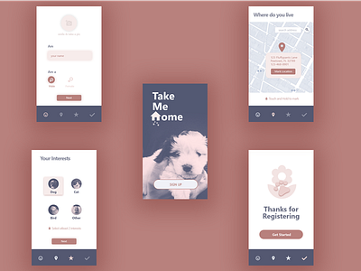 Signup Screen with a UI Kit puppy register sign up
