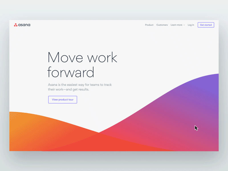 Asana Product Tour after effects animation gradient marketing moon nasa project management sketch2ae ui waves wheatpaste work tracking