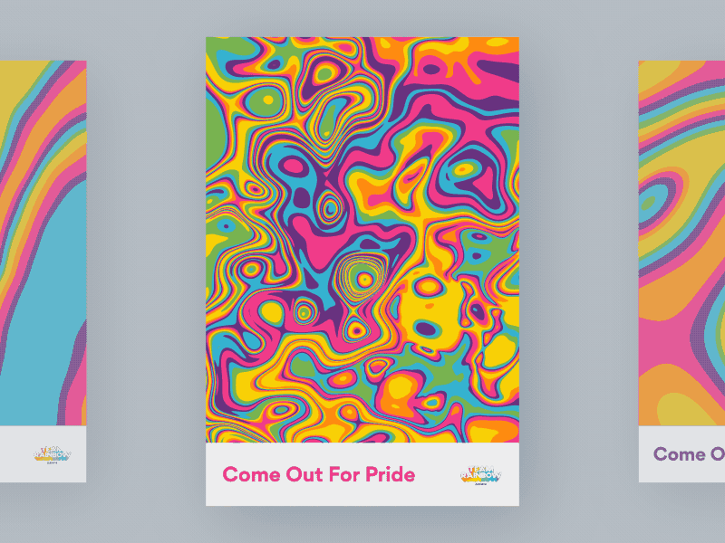 Pride Poster Set ae animation electric erg further goopy illustration kool aid merry pranksters poster pride print rainbow trippy