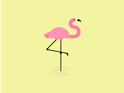 4_365 | Flamingo at large character graphic design illustration ui