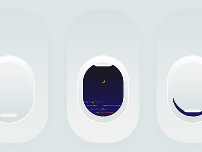 20_365 | Night at the airplane daily graphic design icon illustration vector