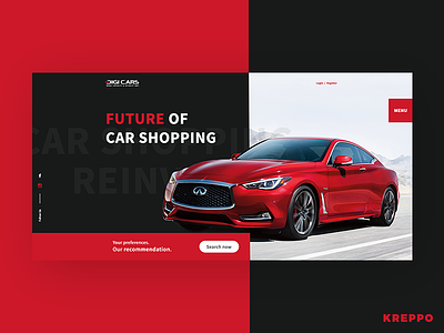 Web app design - Automotive industry car design homepage ui ux web web design