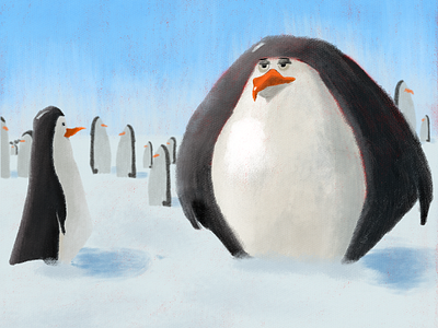 Penguins animal art art cartoon character design illustration