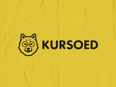 Logo for online school "Kursoed" branding design icon illustration online school vector