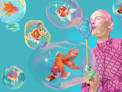 Goldfish scooping (Kingyo Sukui) by LIGHT THE WAY Inc. on Dribbble