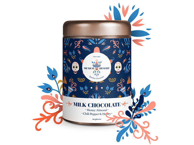 Mexico desert, Milk Chocolate mexican food mexican sugar candy food quality sweet taste package chocolate folkart pattern mexico