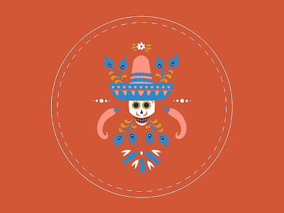 Mexico Desert, symbol branding chilli culture flower folk hat illuatration latino mexican mexico skull skull logo spicy srt symbol taste