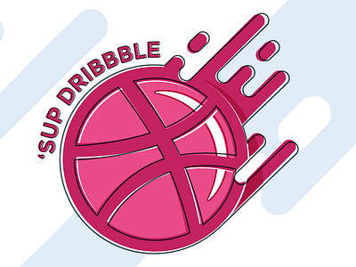 'Sup Dribbble ball dribbble hello illustration