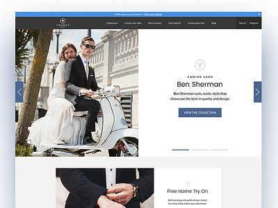 Tuxedo Rental Homepage Redesign carousel desktop header home homepage slider split