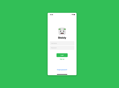 Mobile App - Stoicly Login Concept app branding design ui ux