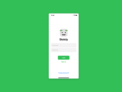 Mobile App - Stoicly Login Concept