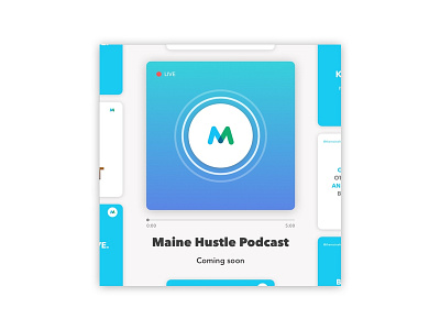 Maine Hustle Podcast Ad design illustration logo ui