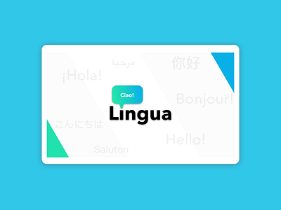 Lingua Logo Concept app branding design flat icon illustration logo minimal typography vector