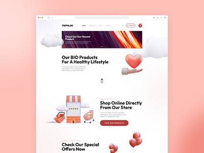 TREPNI Online Store design figma graphic design graphicdesign online store ui uidesign web webdesign