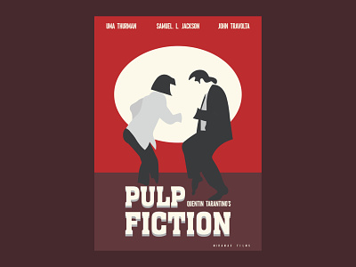 Pulp Fiction - Movie Poster branding design dribbble playoff graphic design illustration vector