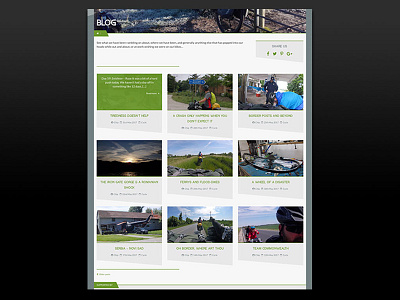 Blog layout for Ride All Day website biking blog blog design blog layout cycling design layout mountain biking web website wordpress