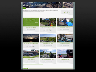 Blog layout for Ride All Day website